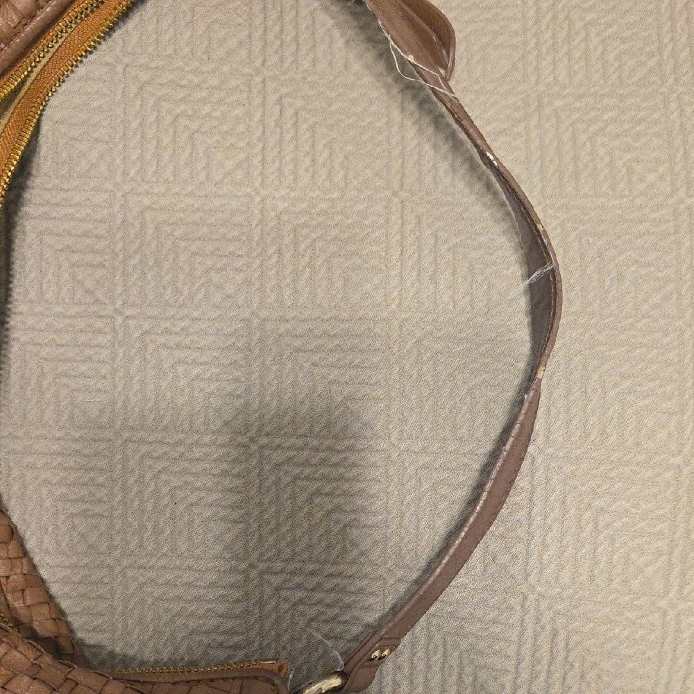 Elegant Tan Woven Leather Hobo Bag - Picture 11 of 11